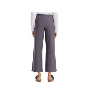 Eileen Fisher Washable Stretch Crepe Wide-Leg Pant Extra Small Easy Meteor Gray